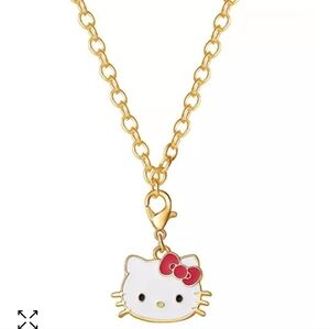 Hello Kitty Sanrio Gold Overlay Stainless Steel Chain Necklace